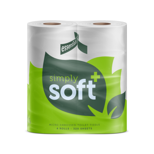 T2320436RDS Standard Toilet Rolls - 320 sheet, white