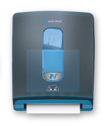 Folded Hand  Towel Dispenser - Blue